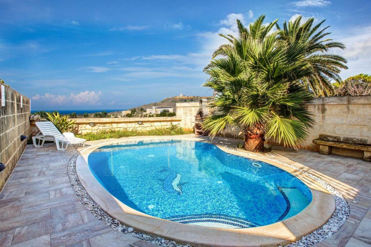 Il-Veduta Holiday Farmhouse With Sunny Private Pool In Island Of Gozo Għarb Dış mekan fotoğraf