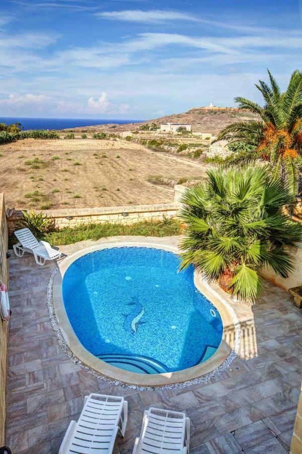 Il-Veduta Holiday Farmhouse With Sunny Private Pool In Island Of Gozo Għarb Dış mekan fotoğraf